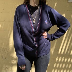 HP 💙 VTG Postal Worker Cardigan Size Medium